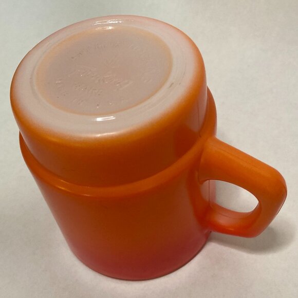 Vintage Anchor Hocking Fire King Ware Red Orange Coffee Mug - Picture 9 of 14